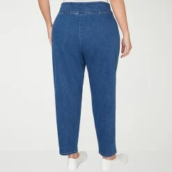 Alfred Dunner Austin Womens Mid Rise Straight Leg Jean