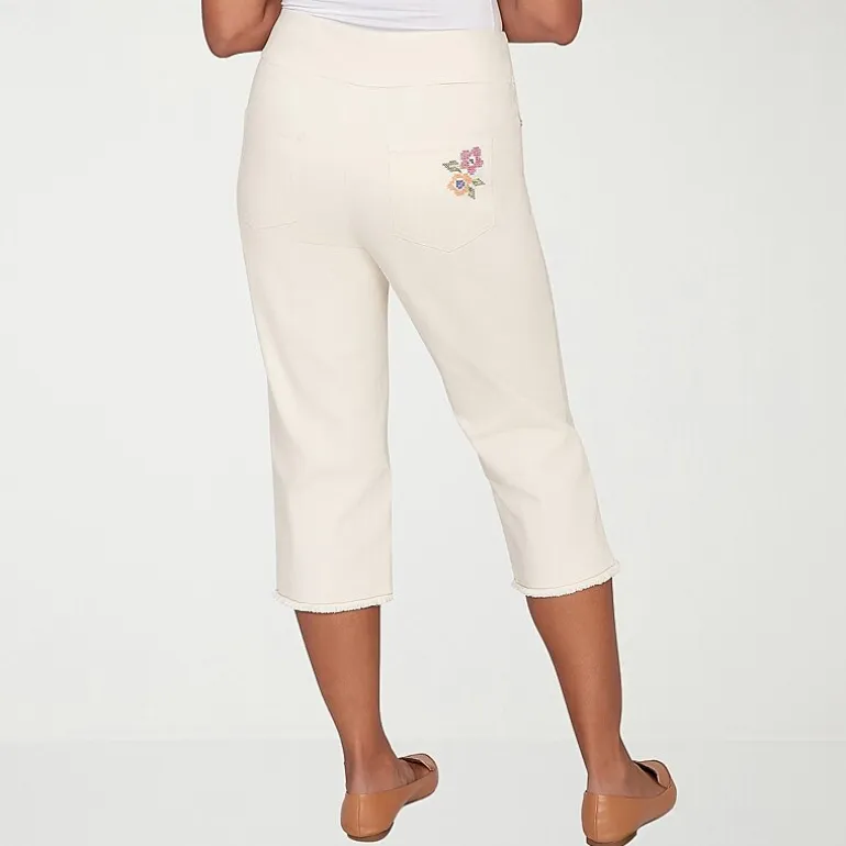 Alfred Dunner Beachcomber Womens Straight Capri Pant