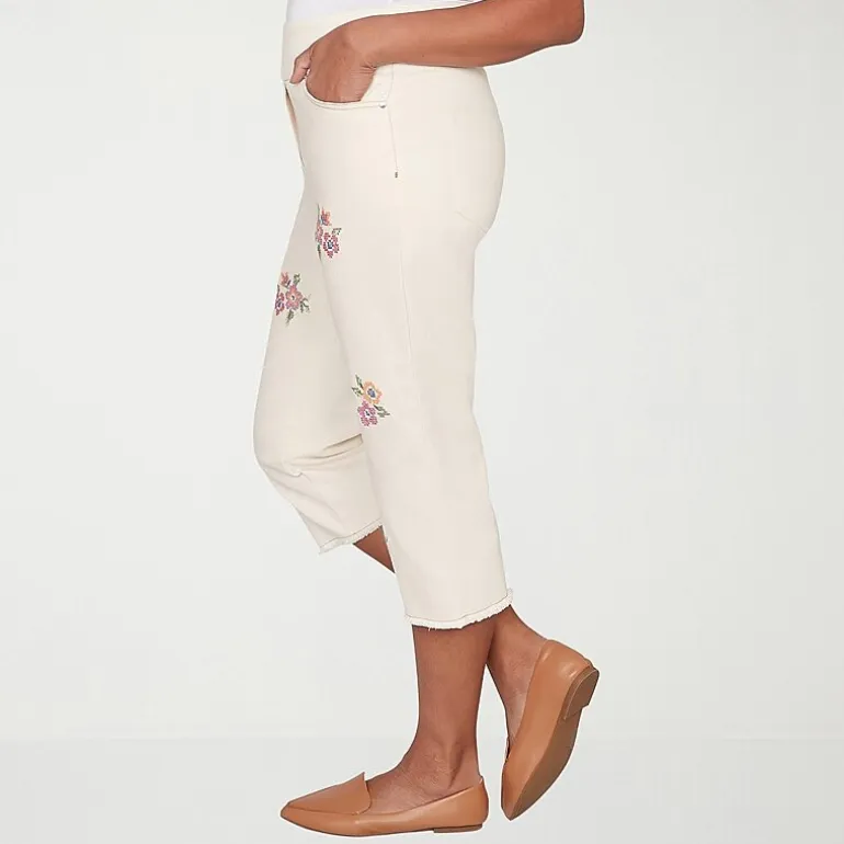 Alfred Dunner Beachcomber Womens Straight Capri Pant