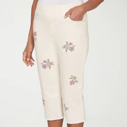 Alfred Dunner Beachcomber Womens Straight Capri Pant