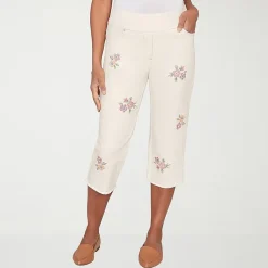 Alfred Dunner Beachcomber Womens Straight Capri Pant