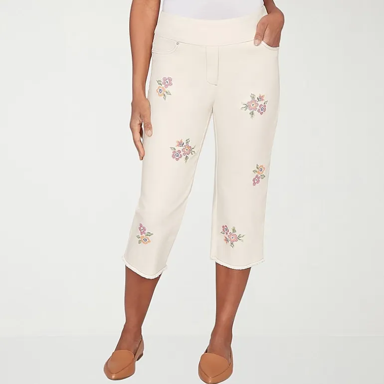 Alfred Dunner Beachcomber Womens Straight Capri Pant