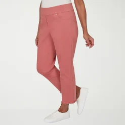 Alfred Dunner Camden Market Womens Straight Mid Rise Pull-On Pant