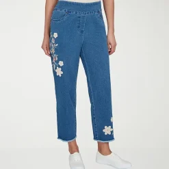 Alfred Dunner Camden Market Womens Straight Mid Rise Ankle Pant