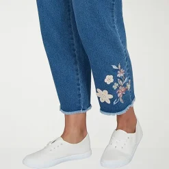 Alfred Dunner Camden Market Womens Straight Mid Rise Ankle Pant