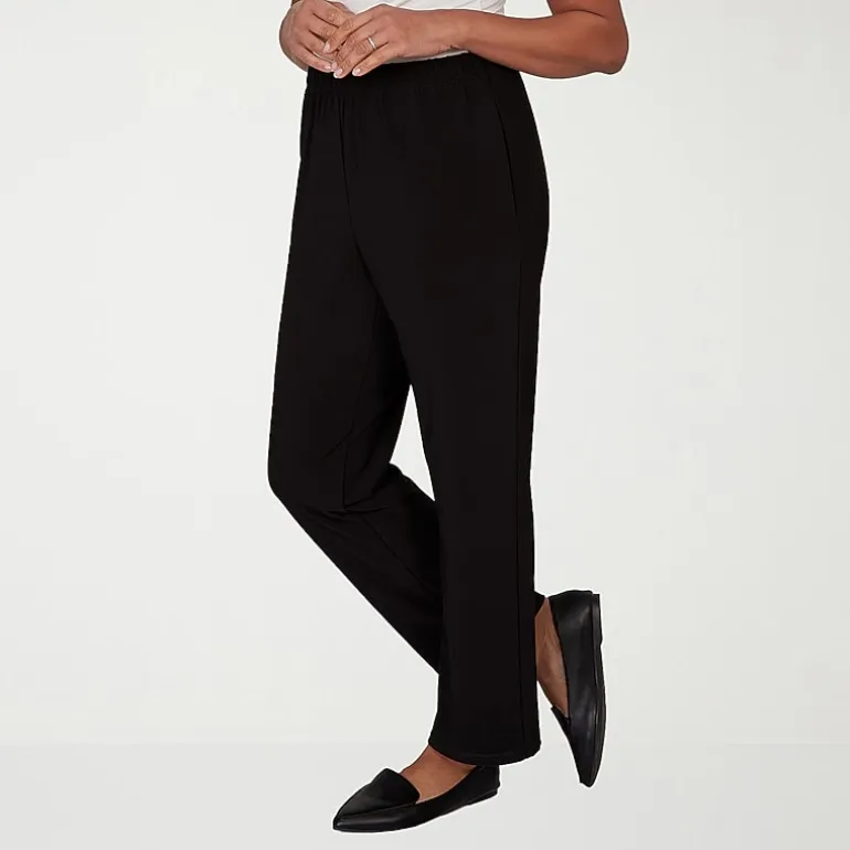 Alfred Dunner Classics Womens Mid Rise Soft Knit Pull-On Pant