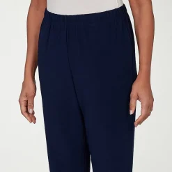 Alfred Dunner Classics Womens Mid Rise Soft Knit Pull-On Pant