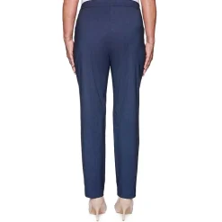 Alfred Dunner Classics Womens Slim Mid Rise Pull-On Pant