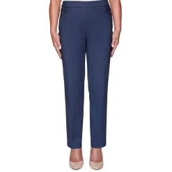 Alfred Dunner Classics Womens Slim Mid Rise Pull-On Pant