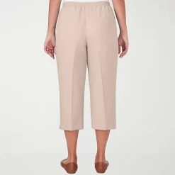 Alfred Dunner Classics Womens Straight Mid Rise Capri Pant