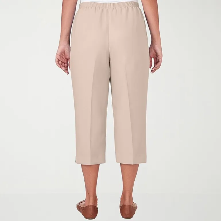 Alfred Dunner Classics Womens Straight Mid Rise Capri Pant
