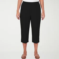 Alfred Dunner Classics Womens Straight Mid Rise Capri Pant