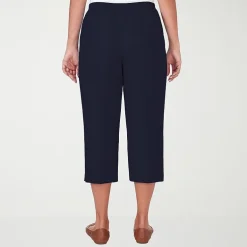 Alfred Dunner Classics Womens Straight Mid Rise Capri Pant