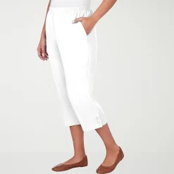 Alfred Dunner Classics Womens Straight Mid Rise Capri Pant