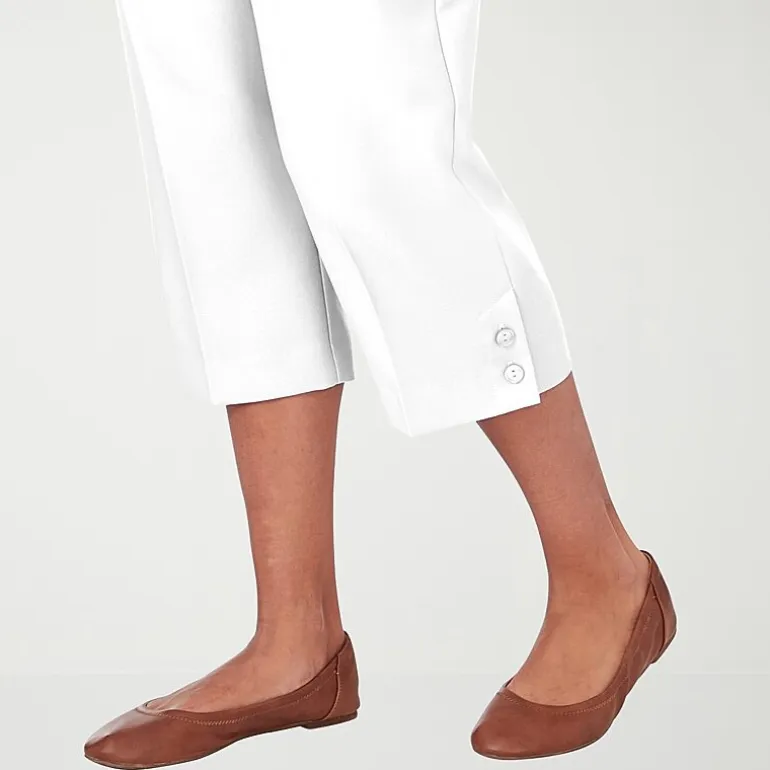 Alfred Dunner Classics Womens Straight Mid Rise Capri Pant