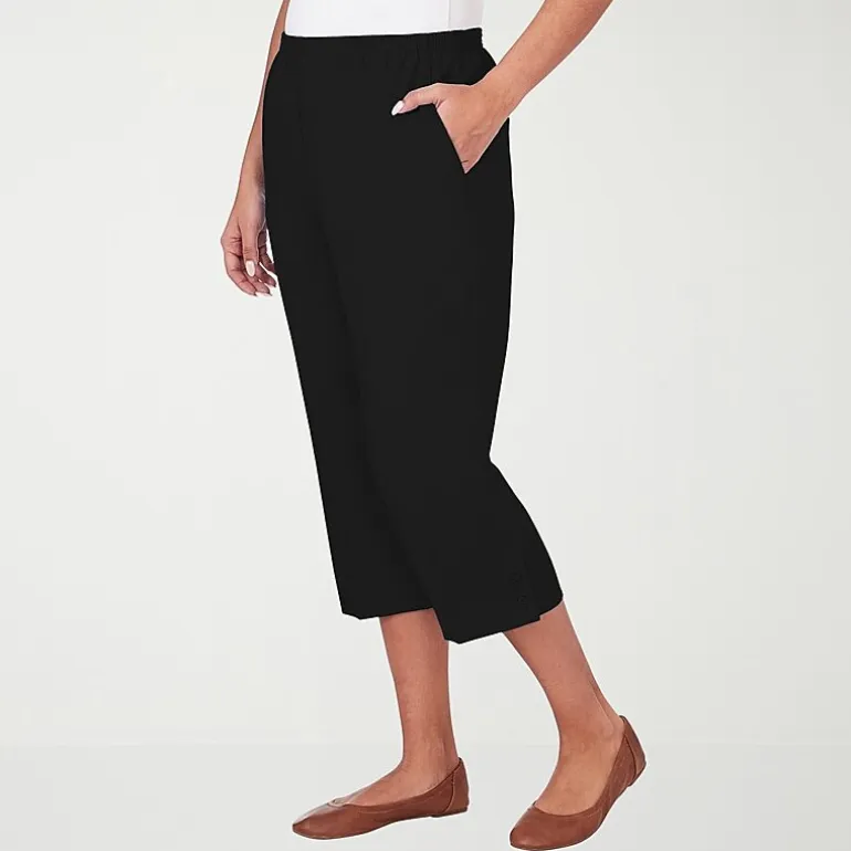 Alfred Dunner Classics Womens Straight Mid Rise Capri Pant