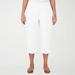 Alfred Dunner Classics Womens Straight Mid Rise Capri Pant
