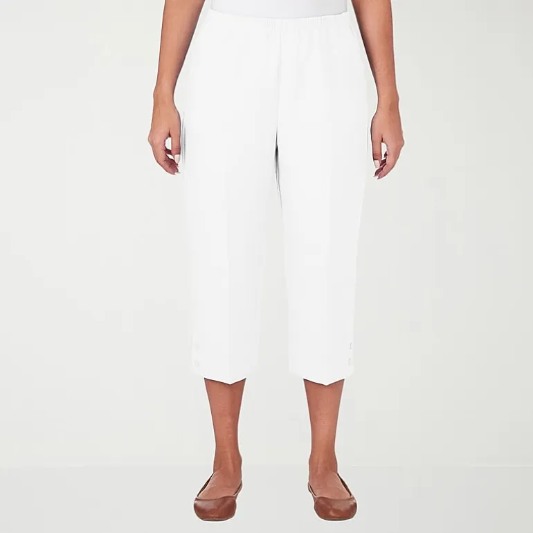 Alfred Dunner Classics Womens Straight Mid Rise Capri Pant