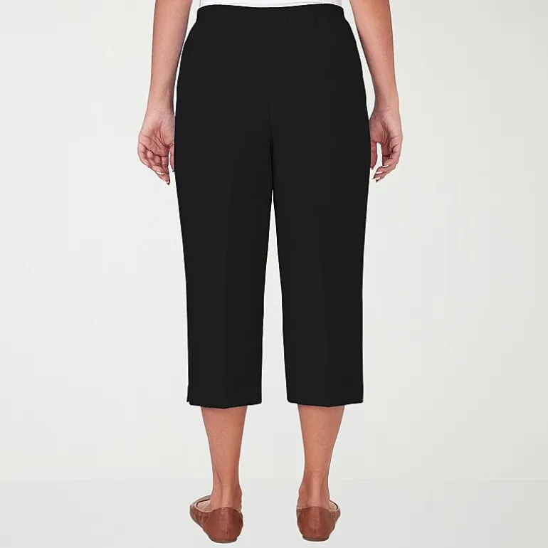 Alfred Dunner Classics Womens Straight Mid Rise Capri Pant