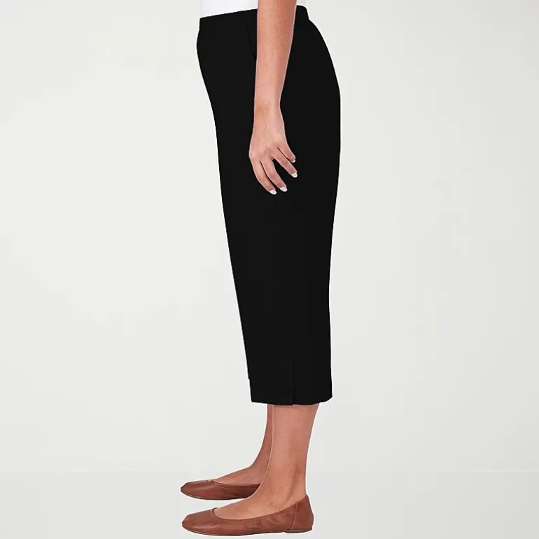 Alfred Dunner Classics Womens Straight Mid Rise Capri Pant