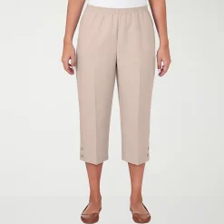 Alfred Dunner Classics Womens Straight Mid Rise Capri Pant