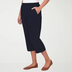 Alfred Dunner Classics Womens Straight Mid Rise Capri Pant