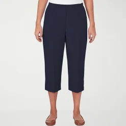 Alfred Dunner Classics Womens Straight Mid Rise Capri Pant