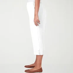 Alfred Dunner Classics Womens Straight Mid Rise Capri Pant