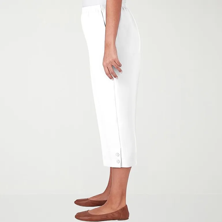Alfred Dunner Classics Womens Straight Mid Rise Capri Pant