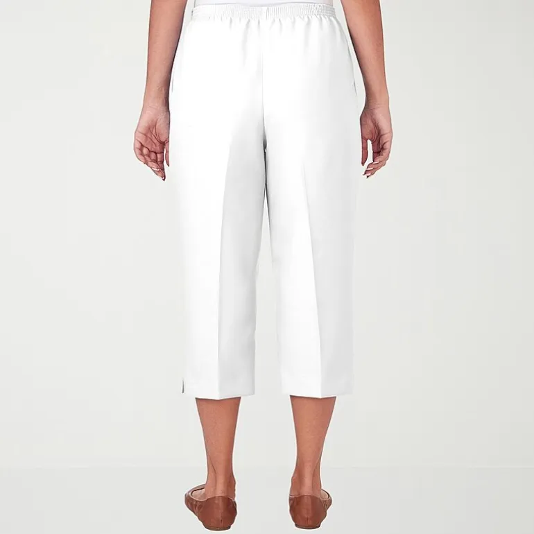Alfred Dunner Classics Womens Straight Mid Rise Capri Pant