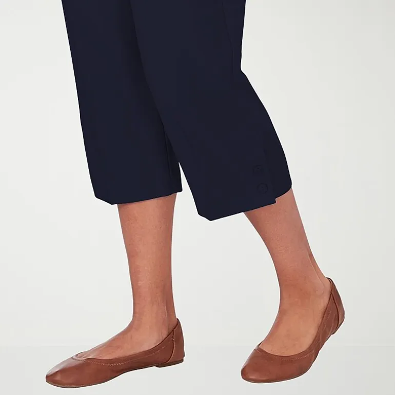 Alfred Dunner Classics Womens Straight Mid Rise Capri Pant