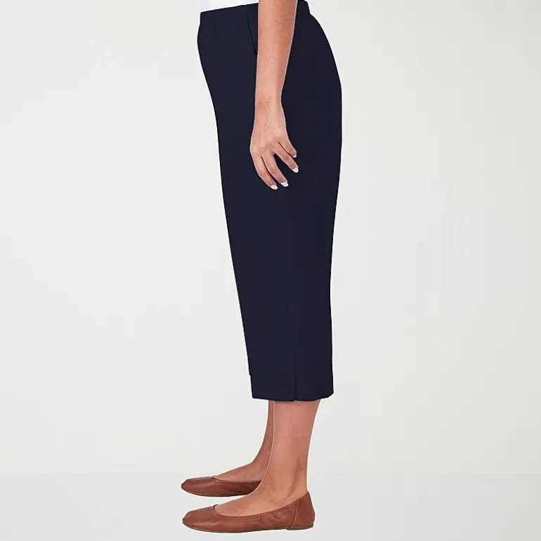 Alfred Dunner Classics Womens Straight Mid Rise Capri Pant