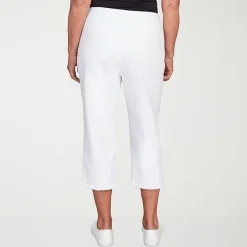 Alfred Dunner Classics Womens Mid Rise Capri Jean