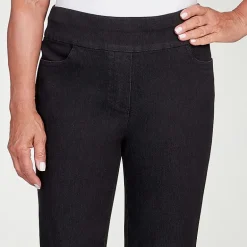 Alfred Dunner Classics Womens Mid Rise Capri Jean
