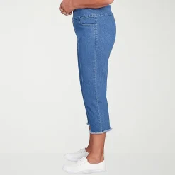 Alfred Dunner Classics Womens Mid Rise Capri Jean