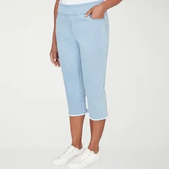 Alfred Dunner Classics Womens Mid Rise Capri Jean
