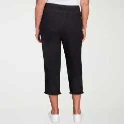 Alfred Dunner Classics Womens Mid Rise Capri Jean