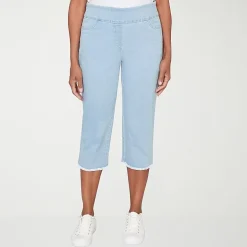 Alfred Dunner Classics Womens Mid Rise Capri Jean