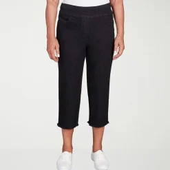 Alfred Dunner Classics Womens Mid Rise Capri Jean