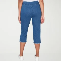 Alfred Dunner Classics Womens Mid Rise Capri Jean