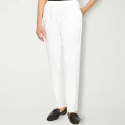 Alfred Dunner Classics Womens Straight Mid Rise Pull-On Pant