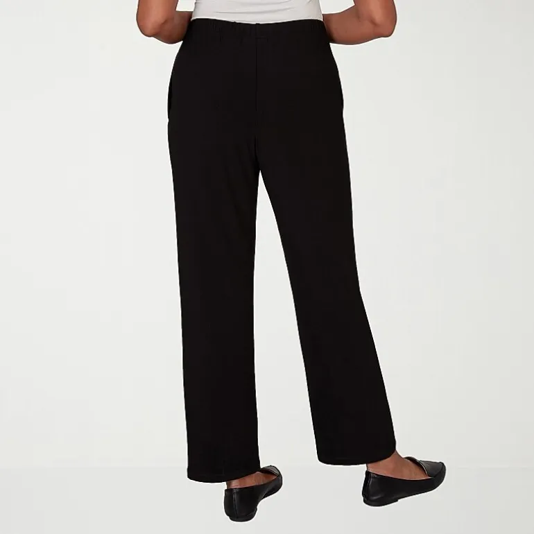 Alfred Dunner Classics Womens Mid Rise Soft Knit Pull-On Pant