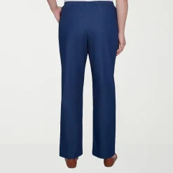 Alfred Dunner Classics Womens Straight Mid Rise Pull-On Pant