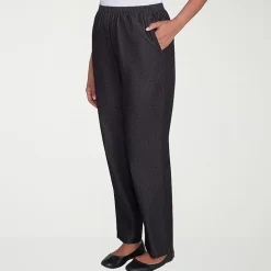 Alfred Dunner Classics Womens Straight Mid Rise Pull-On Pant