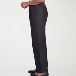 Alfred Dunner Classics Womens Straight Mid Rise Pull-On Pant