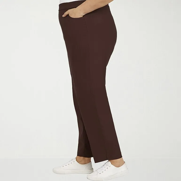 Alfred Dunner Classics Womens Plus Slim Pull-On Pants