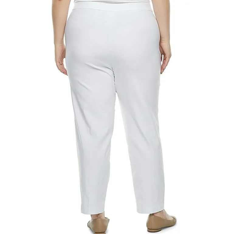 Alfred Dunner Classics Womens Plus Slim Pull-On Pants