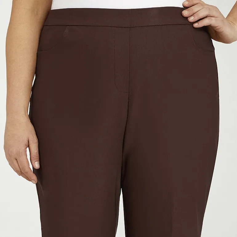 Alfred Dunner Classics Womens Plus Slim Pull-On Pants