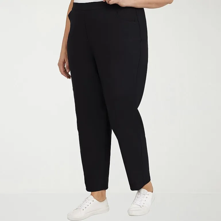 Alfred Dunner Classics Womens Plus Slim Pull-On Pants