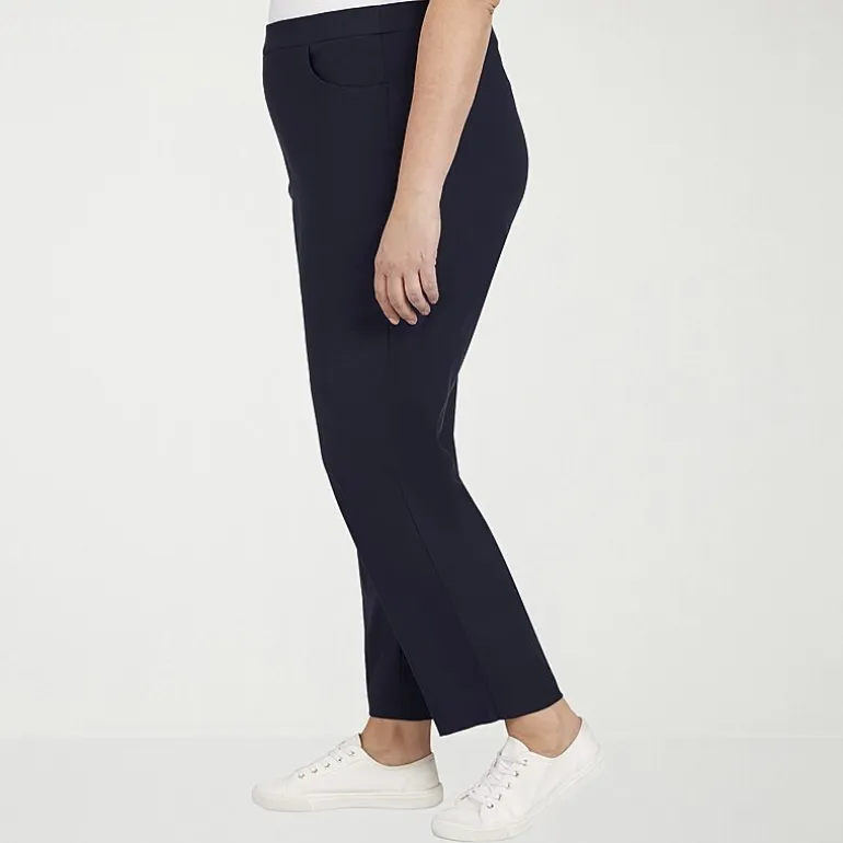Alfred Dunner Classics Womens Plus Slim Pull-On Pants